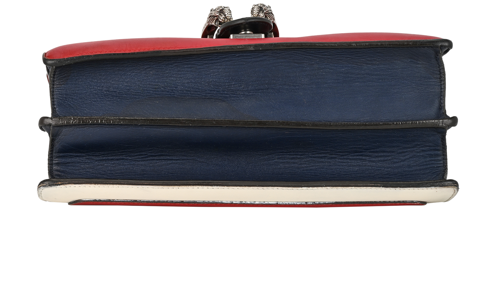 Large Dionysus, &pound;850, Handbags, Navy/Red/White, Leather, Top view